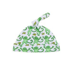 Blue roller rabbit monkey hat NWT